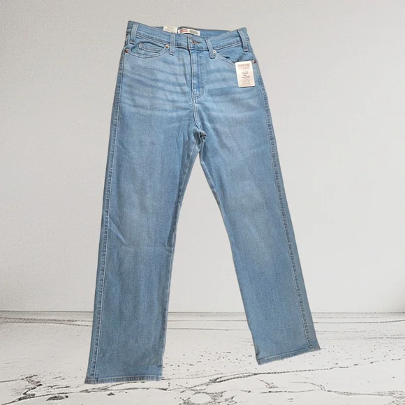 Signature By Levi's Women's High Rise Straight Leg Jean Size 8 - Picture 2 of 9